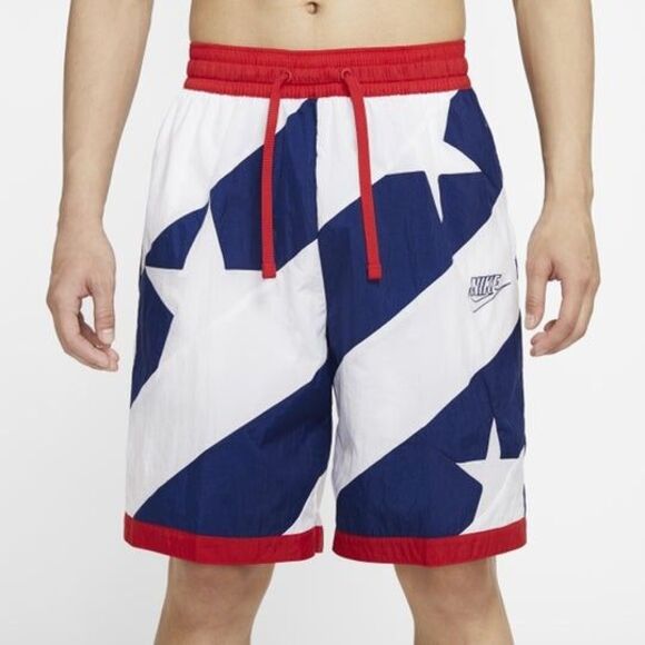 Nike Throwback Shorts Stars Stripes Red White Blue 4th July Patriotic USA Medium - Picture 10 of 12